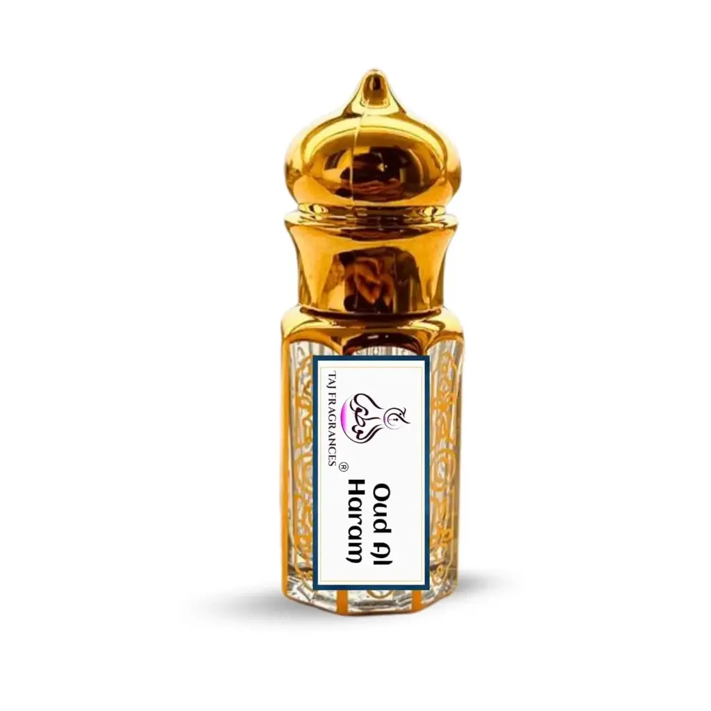 Taj Fragrances Oud Al Haram Attar 6ML With Golden Fancy Bottles (Alcohol Free, Long Lasting, Arabian Fragrance)