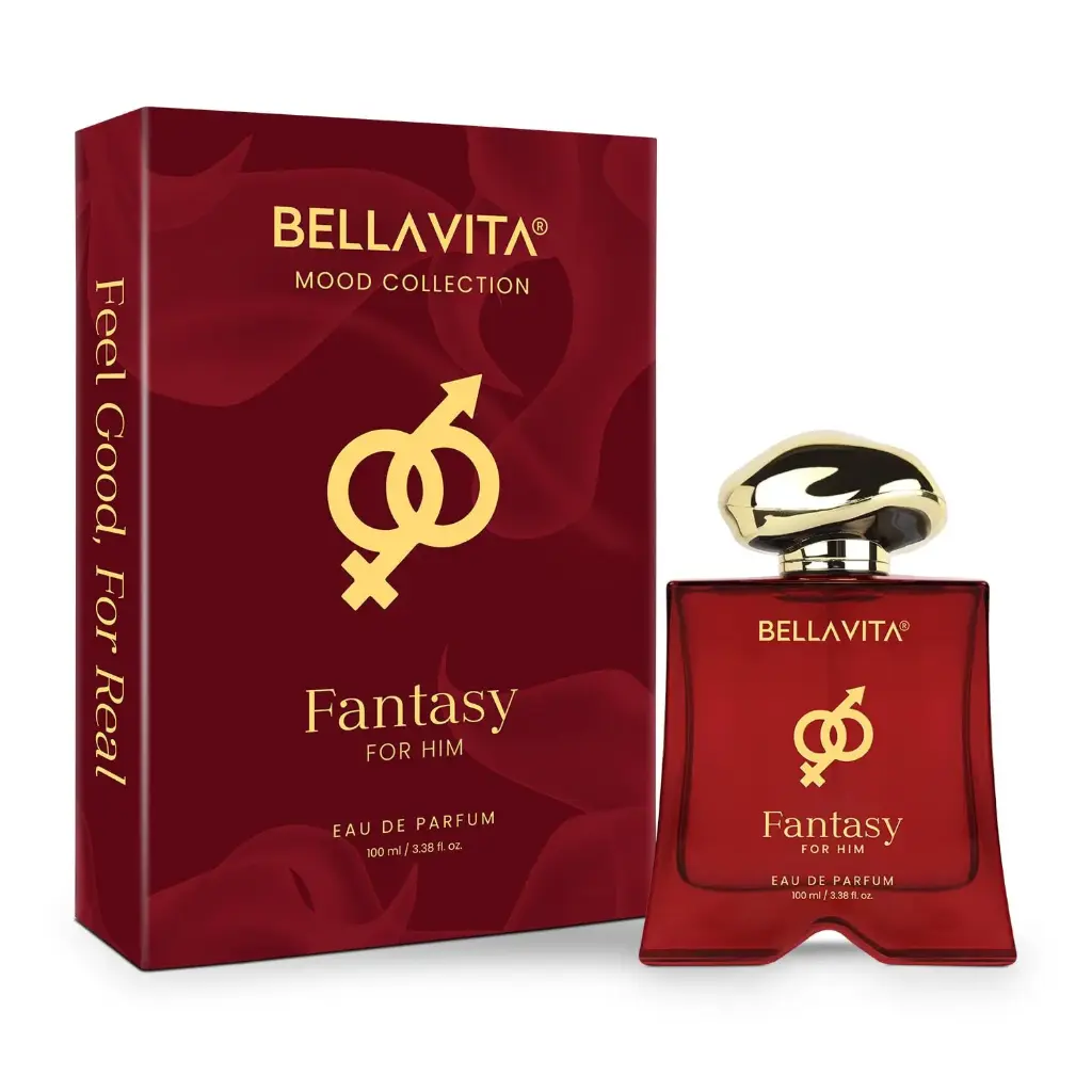BELLAVITA Mood Collection Fantasy  Long Lasting Eau De Parfum 100ml Perfume for Man  with Apple, Cinnamon, Musk and Vanilla Fruity & Spicy Premium Fragrance for Men