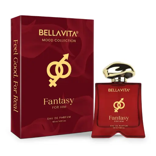 BELLAVITA Mood Collection Fantasy  Long Lasting Eau De Parfum 100ml Perfume for Man  with Apple, Cinnamon, Musk and Vanilla Fruity & Spicy Premium Fragrance for Men